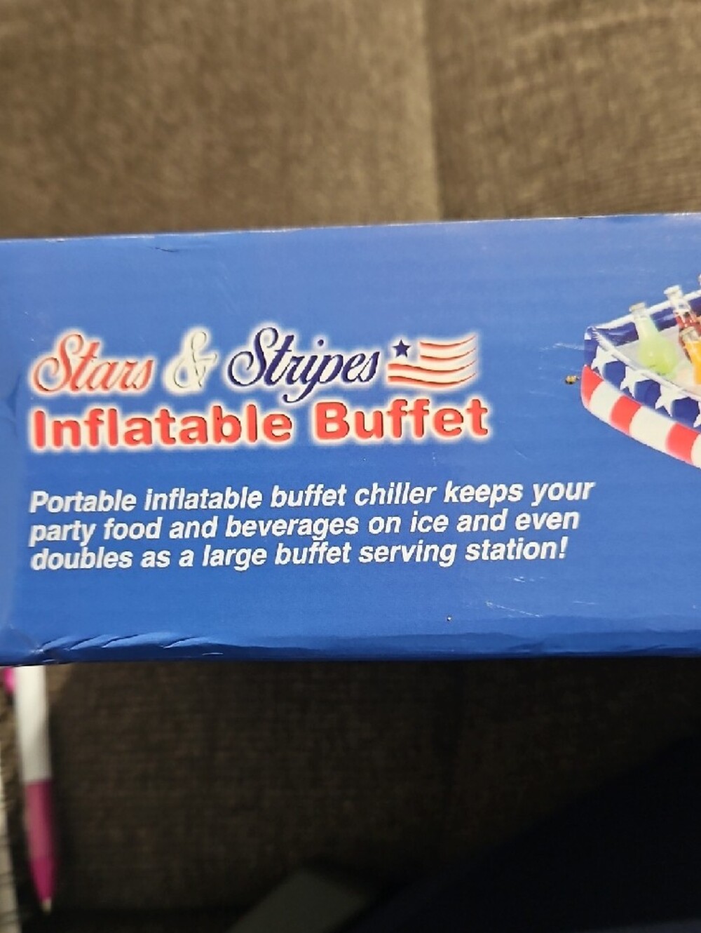 NWT Stars & Stripes Inflatable Buffet - Red, White & Blue - Picture 4 of 4